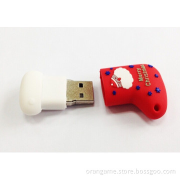 Cute Christmas Boot USB Flash Drive for Promotional Gift